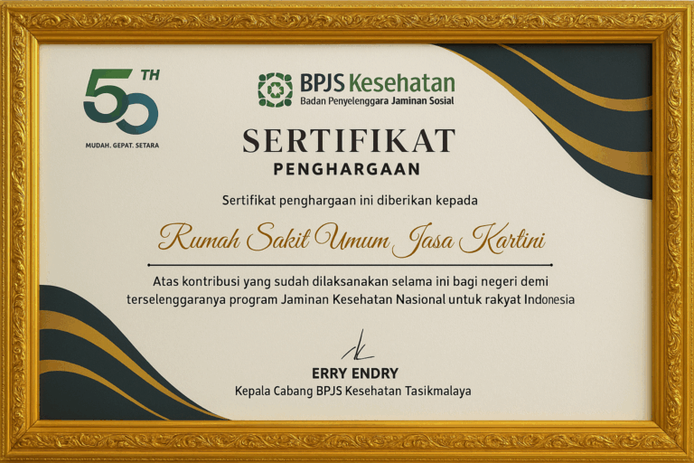 Sertifikat Penghargaan BPJS Kesehatan