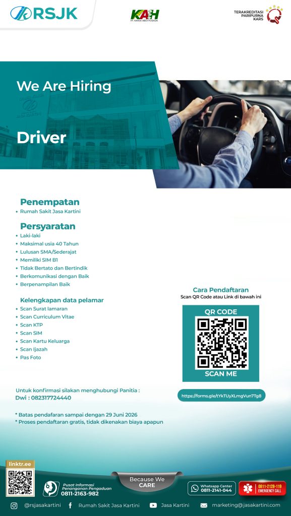 Open Recruitment – Driver